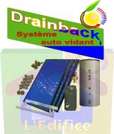 Ensemble chauffe eau solaire (CESI) 400 litres double registre DRAINBACK (autovidangeable), avec  3 panneaux solaires Bluestar L Al