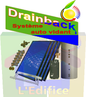 Ensemble chauffe eau solaire (CESI) 500 litres double registre DRAINBACK (autovidangeable), avec  4 panneaux solaires Bluestar L Al