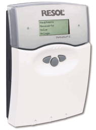 Régulateur différentiel de température Resol Deltasol E, fourni avec 6 sondes Pt1000 (2xFKP6, 4 x FRP6)