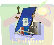 Ensemble chauffe eau solaire (CESI) 150 litres simple registre, avec 1 panneau solaire Bluestar L Al, Version &eacute;conomique (Station Novasol, sans pompe de remplissage manuelle)
