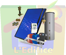 Ensemble chauffe eau solaire (CESI) 300 litres simple registre, avec 2 panneaux solaires Bluestar L Al, Version &eacute;conomique (Station Novasol, sans pompe de remplissage manuelle)